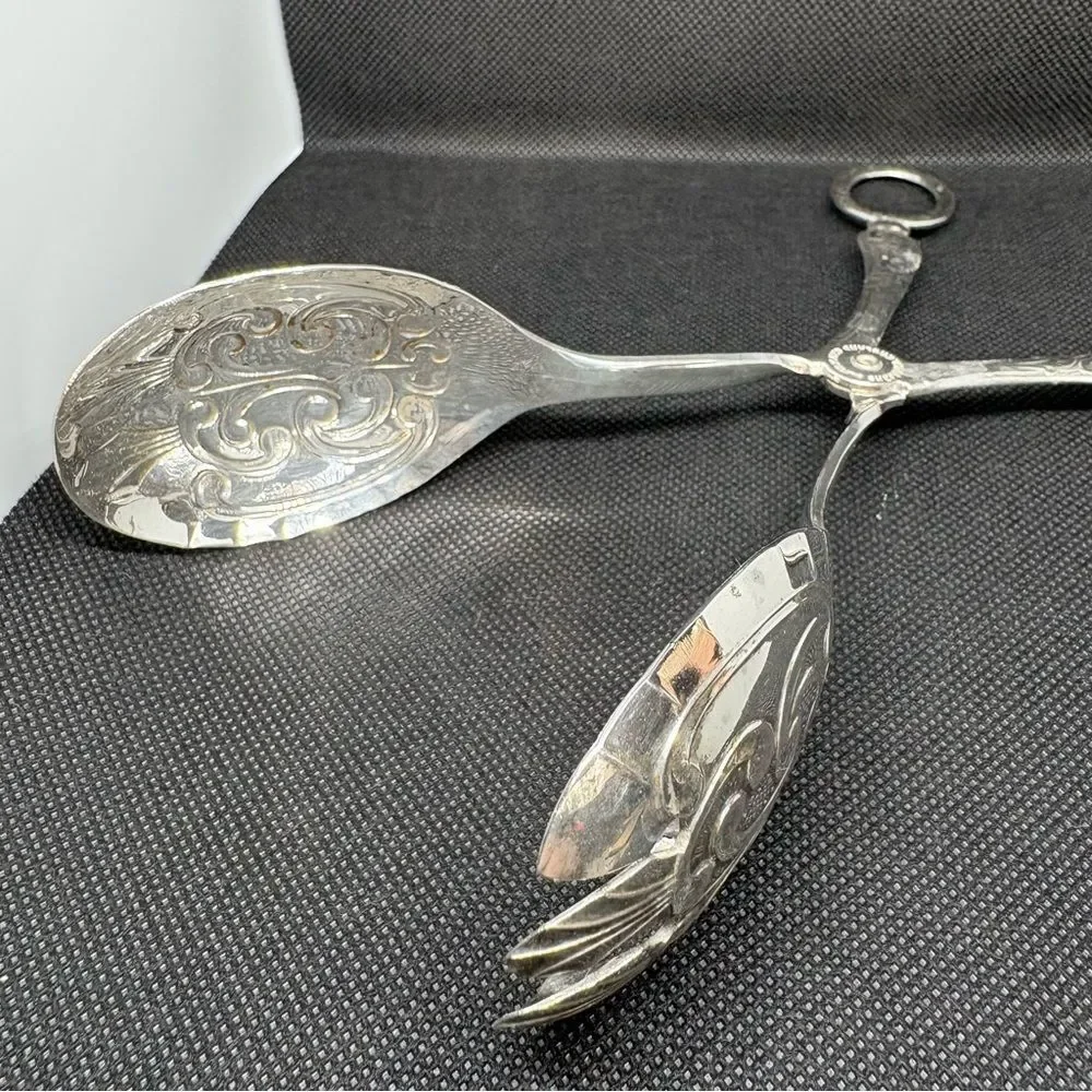 Vintage Silver Plated Serving Tongs Sheffield made